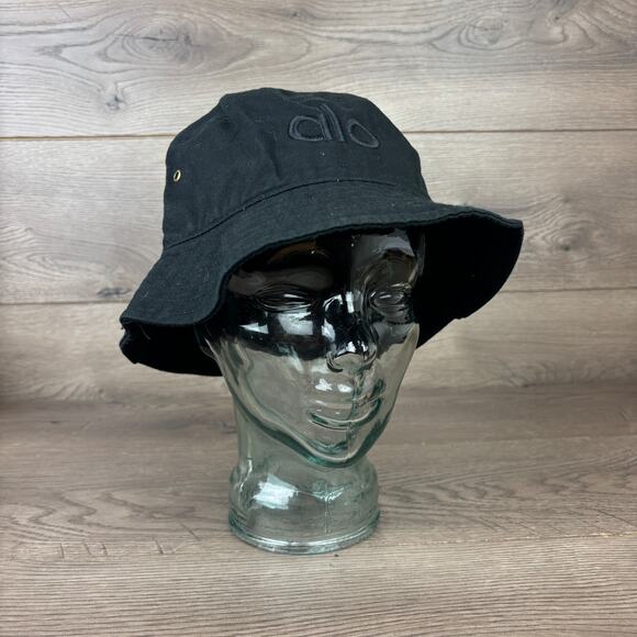 Alo Yoga Black Bucket Hat Ethos Brand Size L/XL 100% Cotton Bucket Hat - Picture 1 of 9